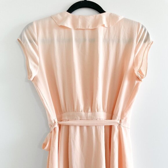 Sunday Best Wrap Dress (Peach) - Picture 10 of 11